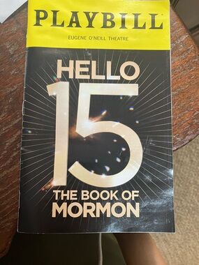 Playbill from the Book of Mormon 15 year anniversary